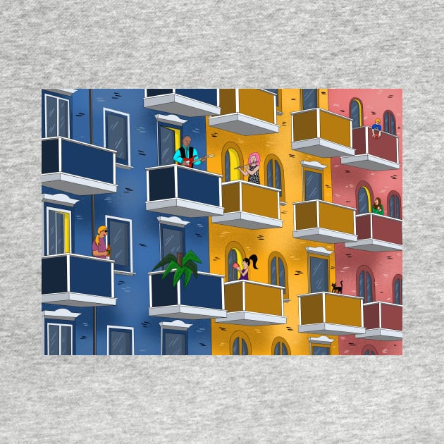 Social Distancing Balconies by RoeArtwork